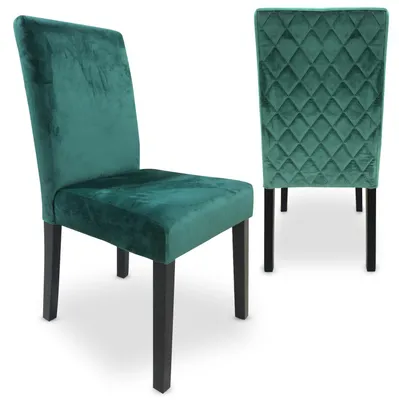 Image de MENZZO Lot de 2 chaises Shaliman Velours Vert