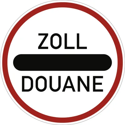 Produktbild von Schild, VZ392, Zollstelle, Alu, RA1, Ø 750 mm