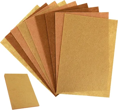 Image de 9 pièces de feutre marron, épaisseur 1 mm, pour travaux manuels, feutre pour bricolage, tissu feutré résistant, feutre pour loisirs créatifs, dimensions 30 x 20 cm, feutre souple pour travaux manuels, bricolage