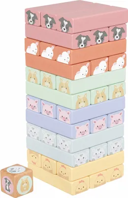 Zdjęcie produktu dla Niestabilna wieża z zwierzętami gospodarskimi, Orange Tree Toys