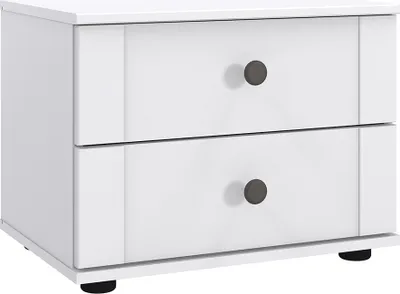 Produktbild von Nachttisch, 2 Schubladen, weiß, CROPANI-43
