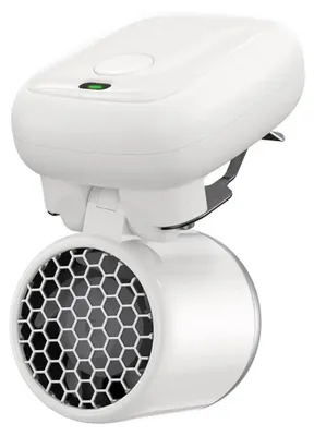 Obrázok produktu pre Prenosný mini ventilátor s konektorom USB-C – praktický ventilátor s klipom – 3 rýchlosti – tichý – skladací – batéria 1200 mAh – nabíjanie cez USB-C – biely