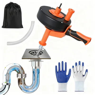 Productafbeelding van Professionele Afvoerreiniger 10m met Handschoenen en Hulpbuis