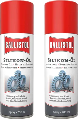 Zdjęcie produktu dla BALLISTOL, spray silikonowy, 200 ml, opakowanie zawierające 2 sztuki