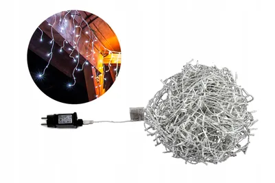 Zdjęcie produktu dla Lampki Choinkowe Sople 500LED 18M Białe Zimne