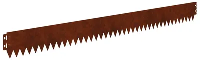 Obrázok produktu pre vidaXL Ohraničenie trávnika, 10 ks, 103 x 10 cm, oceľ, hrdzavá