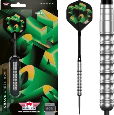 Produktbild von Bull's Chaos Green 90% - Steeldarts