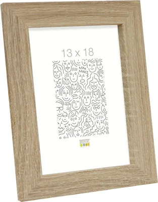 Obrázok produktu pre Rám na fotografie Deknudt S49BH1 v prírodnej farbe dreva, rozmery 18 x 24 cm, rozmery 23 x 29 x 1,4 cm