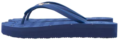 Zdjęcie produktu dla Tommy Hilfiger Repeat Logo Platform Flip-Flops, Damski, Dorosły, Japonki, Granatowy (marynarski), Preppy navy, Guma