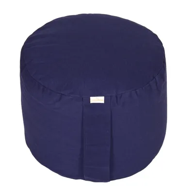 Produktbild von yogabox Meditationskissen Rondo Big BASIC - dunkelblau 35 x 35 x 25 cm  Buchweizenschalen