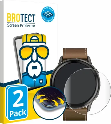 Produktbild von 2x BROTECT Fullscreen Schutzfolie für Garmin Venu 4 (45 mm) Displayschutz Folie Fullcover Klar Transparent
