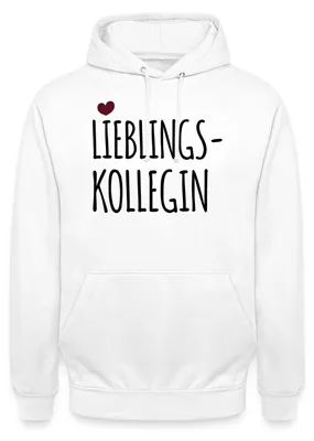 Produktbild von Spreadshirt Lieblingskollegin Uni Hoodie, S, Weiß