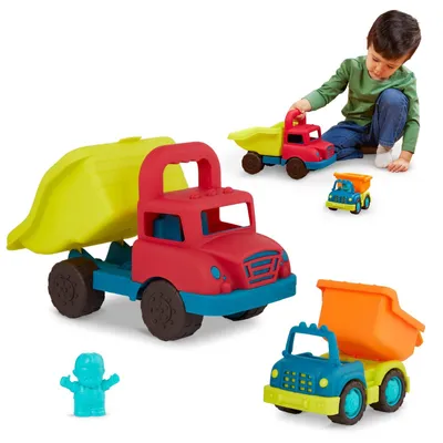 Produktbild von Grab-n-Go LKW-Set große und Mini-Kipplaster Sandspielzeug Spielzeug ab 1 Jahren