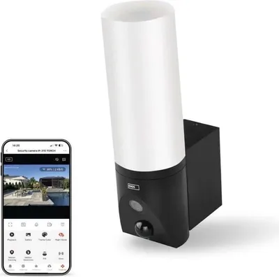 Obrázok produktu pre EMOS GoSmart Čierna vonkajšia otočná kamera s WiFi a svetlom H4065