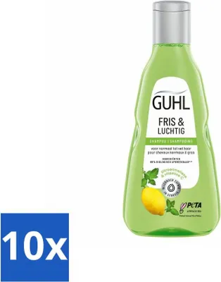 Productafbeelding van Guhl - Shampoo - Fris en luchtig - 250 ml - Voordeelverpakking - 10 stuks