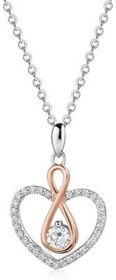 Produktbild von Zeeme Silber Anhänger mit Kette 925/- Sterling Silber 42+3cm mehrfarbig Zirkonia weiß 360242315