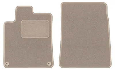 Image de Tapis avant en moquette pour Peugeot 407 2004-2011 (coupé/berline/break) – 2 pièces, beiges, sur mesure – Wielganizator LUX