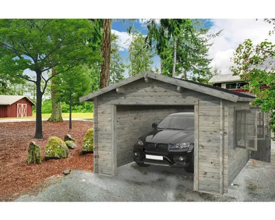 Produktbild von Einzelgarage Palmako Roger 19,0 m² ohne Tor 360 x 550 cm tauchgrundiert grau