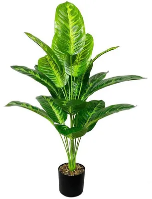 Produktbild von Kunstpalm in Plastikpflanternische Dekoration für Wohnzimmer Balkon Schlafzimmer Büro Badezimmer (80cm Tropisches Paradiesvogel)