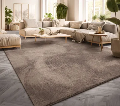 Produktbild von TT Home Teppich Wohnzimmer Kurzflor Anti-Rutsch Rückseite Einfarbiges Design Waschbar Größe 200x280 cm