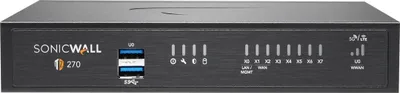 Obrázek produktu pro SonicWall TZ270, 2 Gbit/s, 0,75 Gbit/s, 1000 Mbit/s, 750 Mbit/s, 300 Mbit/s, 57,42 BTU/h