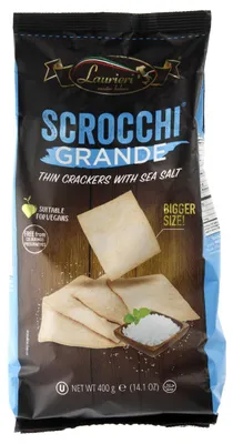 Image de Laurieri Crackers fins au sel marin Grande, 400 g - Snacks croquants et légers