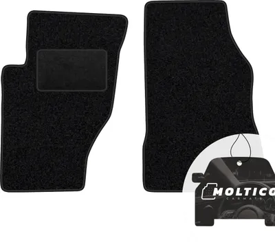 Produktbild von moto-MOLTICO Vorne Fußmatten Auto Velours Autoteppiche Schwarz Automatten Set 2-teilig passend für Kia Sorento I 2002-2009