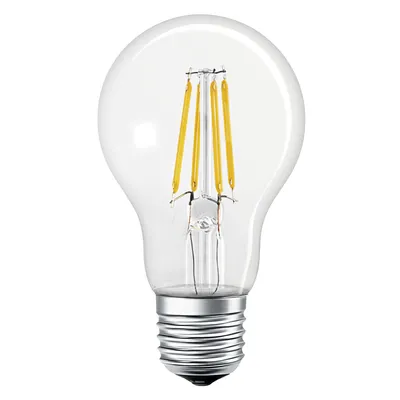 A clear studio shot of an LED light bulb against a white background.
