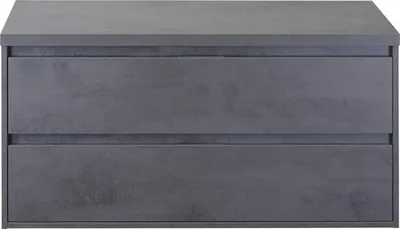 Produktbild von Sanox Waschtischunterschrank Porto BxHxT 120,2 x 58 x 50 cm mit Waschtischplatte Beton anthrazit