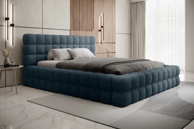Produktbild von YOURHOUSE24 Polsterbett Dizzle Bett Doppelbett Bettgestell mit Lattenrost (Farbe: Jaffray 40, Größe: 180x200 cm)