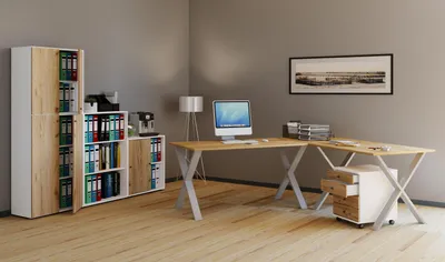 Produktbild von VCM VCM Holz Schreibtisch | Eckschreibtisch schlicht | 220x220 | L Form links oder rechts | Arbeitstisch Platte 80 cm tief | Computertisch Büromöbel - Lona X