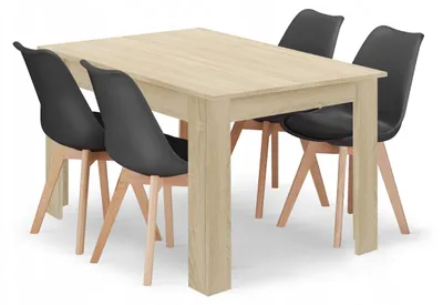 Zdjęcie produktu dla Stół z Krzesłami Nowoczesny Styl Do Kuchni Jadalni Salonu 4 krzesła ATTE