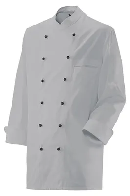 Produktbild von Kochjacke, silbergrau, Größe 2XL : 2XL : silbergrau : 65% Polyester 35% Baumwolle
