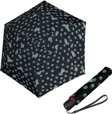 Zdjęcie produktu dla Knirps Knirps U.200 Duomatic rainyday black - elegancki damski parasol w pełni automatyczny