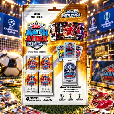 Image de Lot de cartes Topps Match Attax UCC Mega pour la saison 2026/27