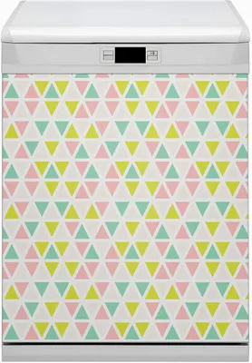 Produktbild von Abwaschbar 60x70 cm Geschirrspüle Magnetmatte Küche Dekorative  - Farbige Dreiecke