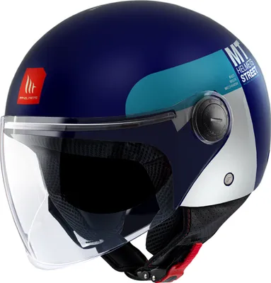 Produktbild von Jet Helm MT Helmets Street S Inboard C7 Blau Weiß Matt größe M