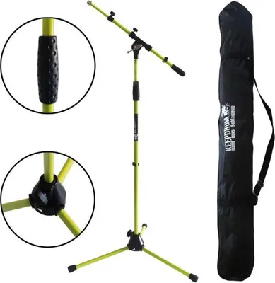 Immagine prodotto di keepdrum MS106 YW Supporto per microfono giallo con borsa