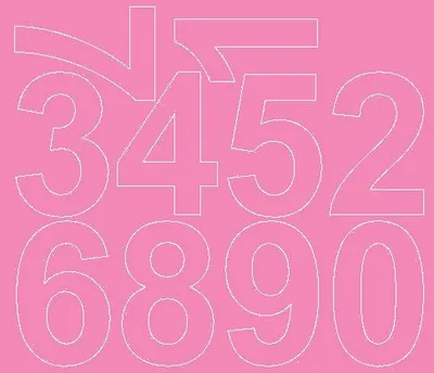 Productafbeelding van Zelfklevende cijferstickers, 8 cm, roze, mat
