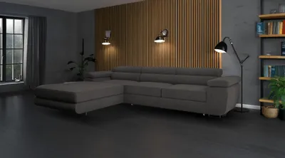 Produktbild von Ecksofa mit Schlaffunktion und Bettkasten, Designer Schlafsofa mit Bettkasten