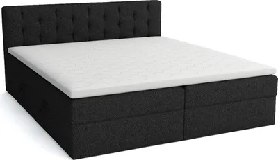 Obrázok produktu pre MEBLITO skriňová pružina na manželskú posteľ Merano posteľné boxy matrac H3 200x200 cm čierna (Lux 23)