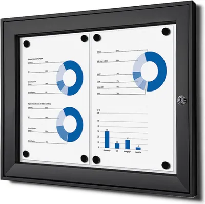 Produktbild von Showdown Schaukasten für Innen und Außen SCS - 2x DIN A4 - Aluminium - Schwarz