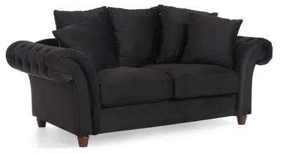 Obrázek produktu pro Designová 2místná pohovka Chesterfield látkový gauč pohovka čalounění pohovky dvoumístné