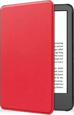 Produktbild von Tablet Hülle für Amazon Kindle eReader 11. Generation 2022 6 Zoll Slim Case Etui mit Standfunktion und Auto Sleep/Wake Funktion Rot