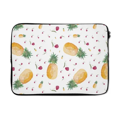 Produktbild von MuchoWow® Laptop Hülle 13 Zoll Obst - Aquarell - Weiß Laptoptasche - Laptophülle - Sleeve - Rundumschutz