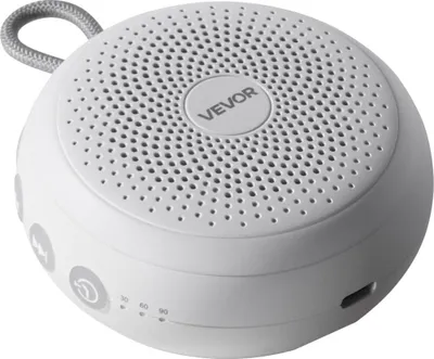 Produktbild von Sound Machine, 20 beruhigende Schlafgeräusche, 4-in-1-Soundmaschine mit weißem Rauschen zum Aufhängen, mit automatischer Abschaltfunktion, sanftem Ringlicht, Speicherfunktion und Kindersicherung, für Babys, Erwachsene, zu Hause, im Büro und auf Reisen