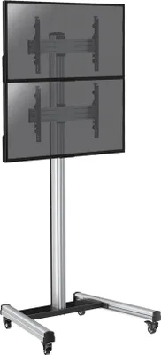 Image de Support sur roulettes pour 2 écrans TV  40''-65'' - Hauteur 240cm