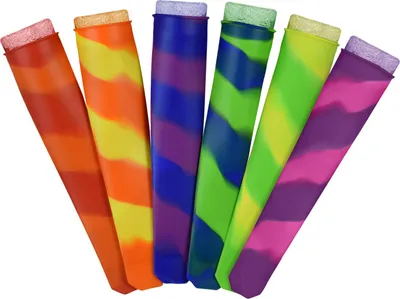 Produktbild von 6x Eis-Pops Set Eis am Stiel zum selber machen - flexible BPA freie Silikonformen mit Deckel