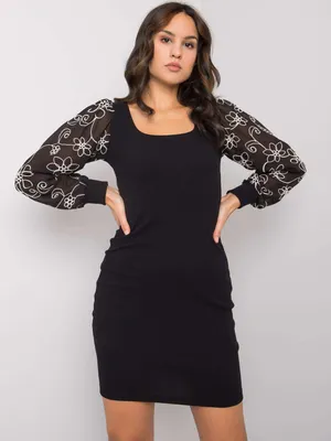 Produktbild von Rue Paris Minikleid für Frauen Herzendrie schwarz S/M
