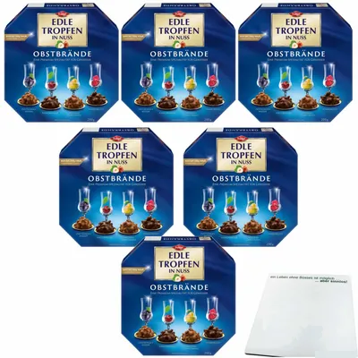 Produktbild von Trumpf Edle Tropfen in Nuss blau Obstbrände VPE (6x200g Packung) + usy Block